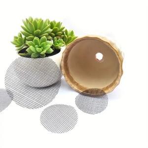 냄비 구멍 메쉬 패드 매트 그리드 바닥 용 라운드 배수 스크린 토양 손실 방지 분재 꽃 식물 원예 도구