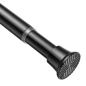 AISSI 텐션 로드 24~46인치, 1Pcs 블랙 커튼 로드, 조절 가능한 스프링 창문 주방 폐쇄 도어웨이용 드릴링 금지