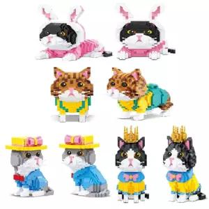 고양이 4종 택1 나노블럭 xAO7+6STf