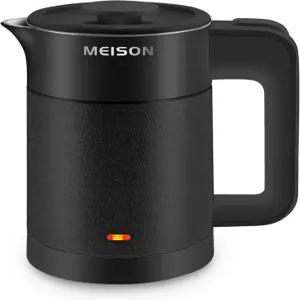 0.6L 소형 전기 주전자 스테인리스 스틸 여행용 미니 온수 보일러 히터 이중 벽 쿨 터치 휴대용 자동 차단