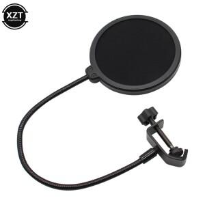 마이크 블로우 아웃 네트, 내구성 이중 레이어 윈드 스크린, 팝 필터, 말하기 녹음용 실드