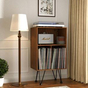 LP 수납장 원목 음반 렉 수납함 판 대나무 턴테이블선반 우드 수납