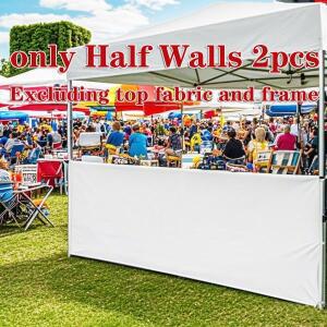 야외용 호환 반 벽 인스턴트 팝업 캐노피 텐트 전망대 측면 패널 10' x 수직 다리 2 ps 전용 호환 절반 측