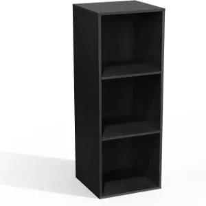 뉴베스 3 큐브 수납 정리함 티어 로우 책장 독립형 디스플레이 홈 오피스용 오픈 선반 블랙