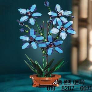 도시 창의력 꽃다발 Cymbidium Faberi 분재 홈 인테리어 빌딩  벽돌 아이들 장난감