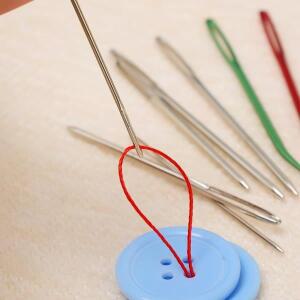 대형 눈 바느질 바늘 키트 스테인레스 스틸 무딘 다닝 구부러진 태피스트리 보관함 상자 크로 셰  원사 프