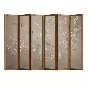 민화 고화 3폭 6폭 소나무 파티션 자수 높은 화조도 매화 병풍