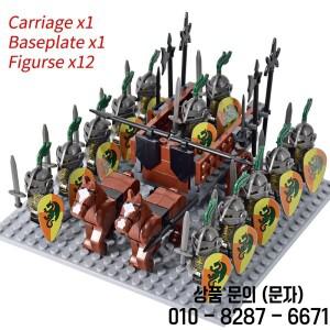 중세 기사 미니 액션 피규어 빌딩  로마 전차 캐리지 군인 말 벽돌 14세 이상를위한 장난감 선물
