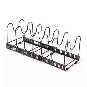 도마 6칸 냄비거치대 길이조절 프라이팬정리대 프라이팬거치대