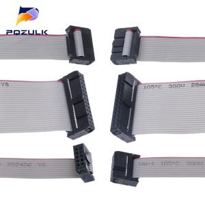 2.54mm 피치 FC-6/8/10/14/16/20/24/40/50/64 핀 JTAG ISP 다운로드 케이블 회색 플랫 리본 데이터 DC3 박