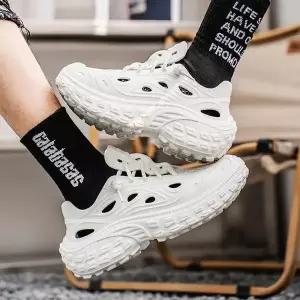 트렌디 아웃솔 펀칭 통굽 어글리 러버 스니커즈 (43264783A)