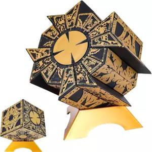 헬 퍼즐 박스 기능 베이스가 있는 라탄 구성 큐브 분리형 장식