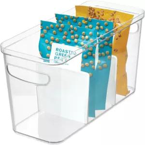 손잡이가 있는 디자인 크리스프 분할 정리함 6인치 x 8인치 14인치 투명/매트 화이트