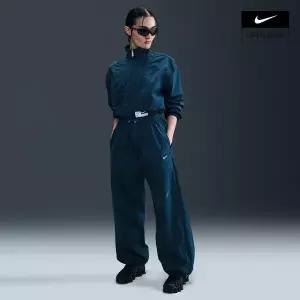 나이키 NIKE 여성 스포츠웨어 미드라이즈 루즈 우븐 오픈 헴 바지 HJ4179-478 471102