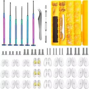 안경 코 패드 24쌍의 스크류 인 정밀 드라이버 세트가 포함된 업그레이드된 마그네틱 수리 키트 나사