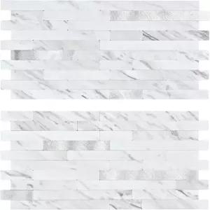 미드카드 20장 필 앤 스틱 백스플래시 주방 화이트 마블 PVC 벽 타일