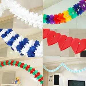 파티장식가랜드 파티용품 생일파티 가랜드장식 색깔 캠핑용 기념일 색깔가렌더 배너