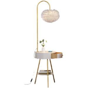 깃털 조명 스탠드 협탁 거실 플로어램프 침실 장스탠드