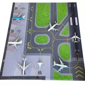 공항 모형 미니 활주로 장난감 매트 비행장 고무 바닥재 시뮬레이션 공항도로 놀이