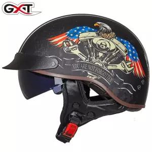 할리데이비슨 반모 오토바이여름헬멧 레트로 할리헬멧 유광 버전 클래식바이크 헬멧 하이바