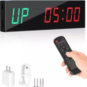 디엔메른 대형 디지털 체육관 타이머 9가지 커스텀 모드 카운트다운/UP/스탑워치/인터벌 홈