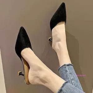 여성 웨지힐 물펌프스힐 편한 굽있는 신발 블로퍼qrs758