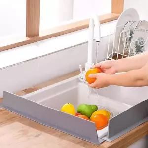 실리콘 싱크대 물막이 주방 식기 가림막 방수