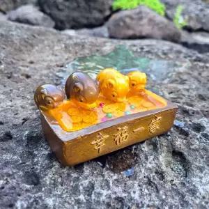 색이 변하는 재물운 황금돼지 장식품 개업 선물