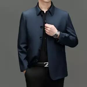 남성 트렌치 칼라 코트 캐주얼 봄가을 하프 OP3