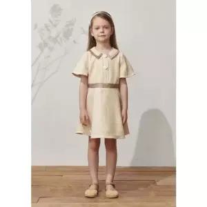 [갤러리아] 빈(BEEN)초등 키즈 로우 트위드 반소매  플레어 원피스 (BA24OP03YE)