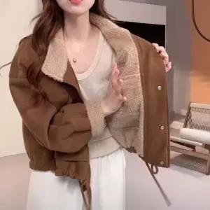 숏무스탕 겨울 오버핏 베이직 점퍼