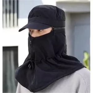 심플 동계 캡 방한 모자 캠핑 기모 마스크 스키