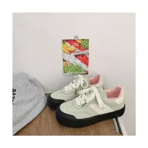 흰색 여자 스트릿 라이브 슈즈 패션 스타일 워킹화 방송 영국 봄철 보드화 BE1