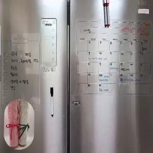 붙이는칠판 냉장고 투명 메모보드 월간 주간 체크리스트 3종세트