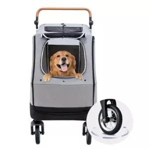분리형유모차 강아지 4륜 낮은 유모차 그레이 1P 대형견 분리형