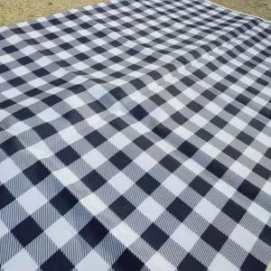 돗자리 방수 체크무늬 매트 블루 대형 돗자리