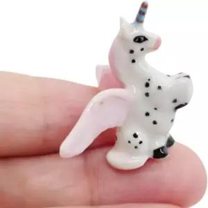 위트니스토어 타이니 7？8 인치 화이트 핑크 육아 유니페가수스 피규어 - 미니어처 핸드메이드 도자기 신화