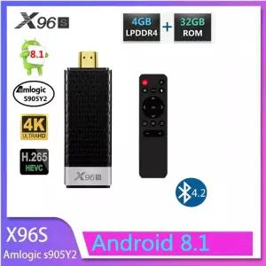 셋톱박스 X96S 미니 PC 안드로이드 81 박스 Amlogic S905Y2 DDR4 4GB RAM 32GB ROM TV 스틱 5G WiFi BT 42