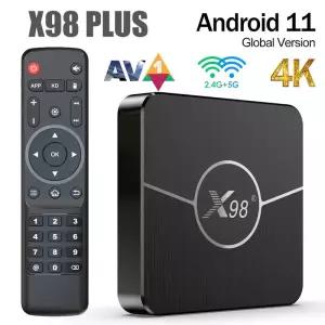 셋톱박스 X98 Plus 안드로이드 11 TV 박스 Amlogic S905W2 AV1 24G 5G 듀얼 Wifi BT50 4GB 32GB64GB 4K 미