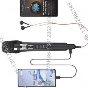 리버베레이션 마이크 노래방 가정 및 야외용 하트 모양 지향성 사운드 카드 통합