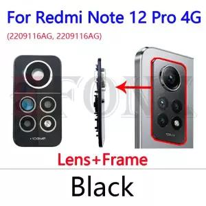 웹캠커버 카메라 가리개 샤오미 레드미 후면 유리 렌즈 프레임 커버 교체 부품 노트 12 프로 4G