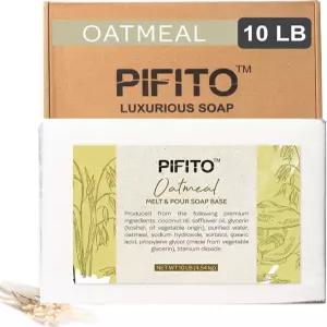 피피토 오트밀 녹여서 붓기 비누 베이스 10파운드 벌크 프리미엄 100 천연 글리세린 고급 만들기 용품