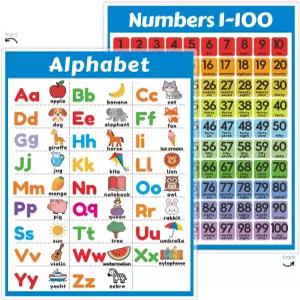 조이비스탈렌 알파벳 번호 1100 라미네이트 교육용 포스터 차트(11.22x8.27인치)