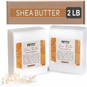 피피토 시어 버터 녹여서 붓기 비누 베이스 2파운드 프리미엄 100 천연 글리세린 고급 만들기 용품
