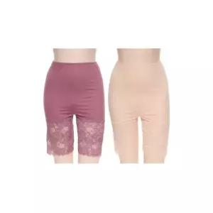 챠밍 T301 여성 레이스 이너 속바지 롱슬립바지