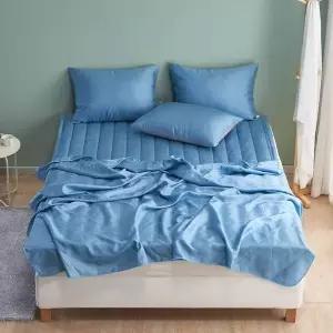 TBZ J리빙 샤이 풍기인견 홑이불패드세트 퀸블루