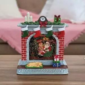 ksr 20114 벽난로 산타 LED 워터볼 오르골