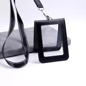 양면 카드 케이스 사원증 목걸이 명찰 출입증 교통카드 홀더