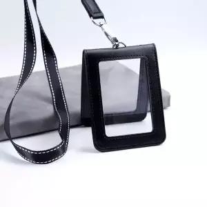 양면 카드 케이스 사원증 목걸이 명찰 출입증 교통카드 홀더