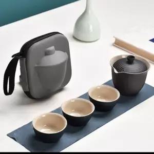 다도 차 세트 휴대용 티팟 주전자 찻잔 도구 구성